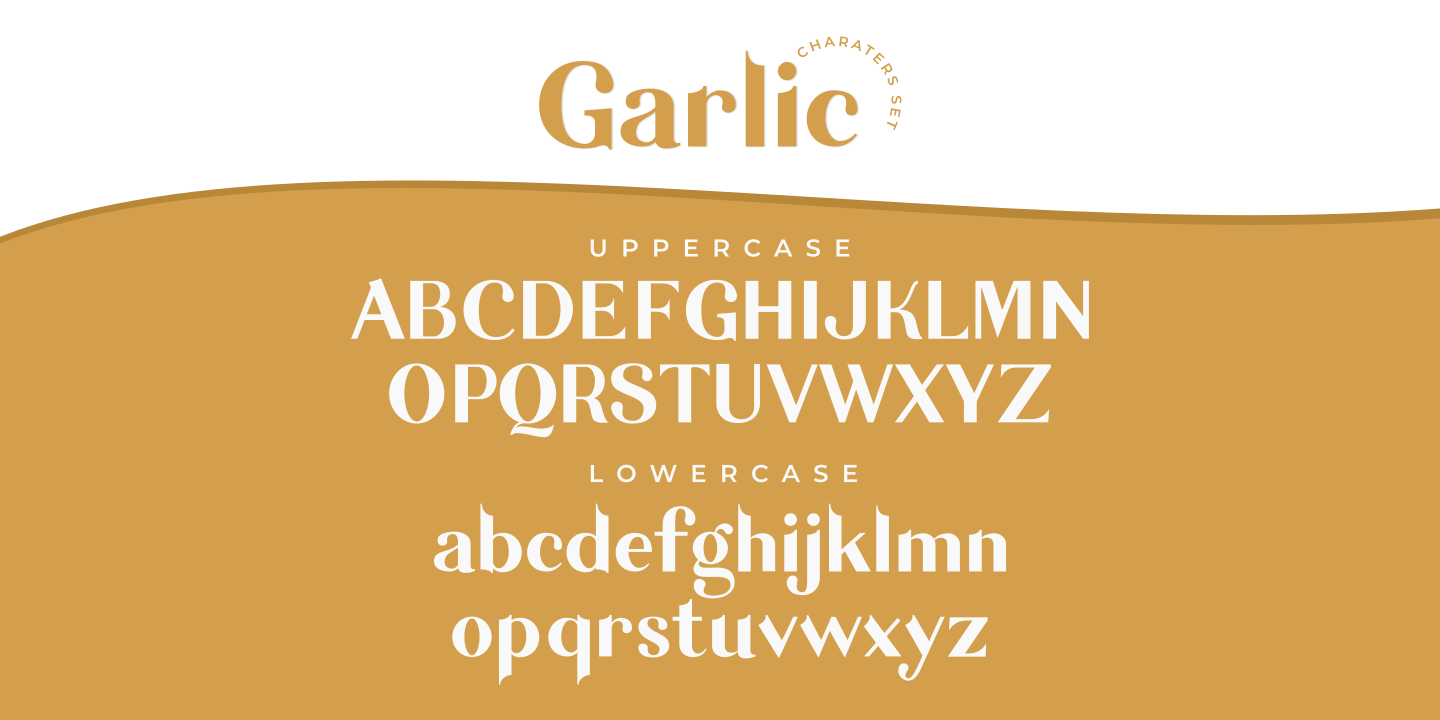 Garlic Outline Regular Font preview